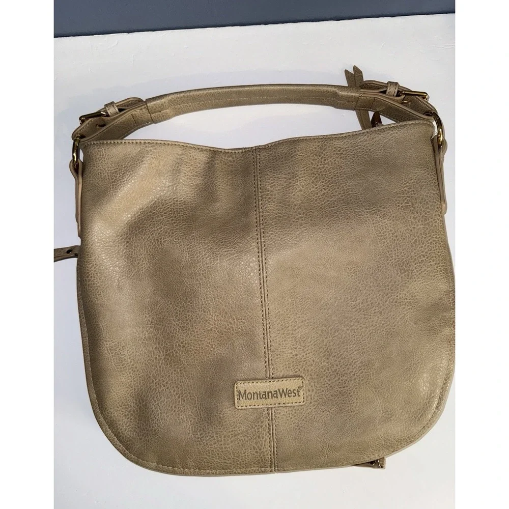 MONTANA WEST TEAL/BROWN FAUX LEATHER 1 HANDLE PURSE‎